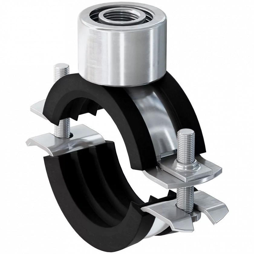 Хомут для труб fischer FRS TRIPLE с тройной соединительной гайкой ОЦ, M8/M10/1/2" 159-169 мм (6")